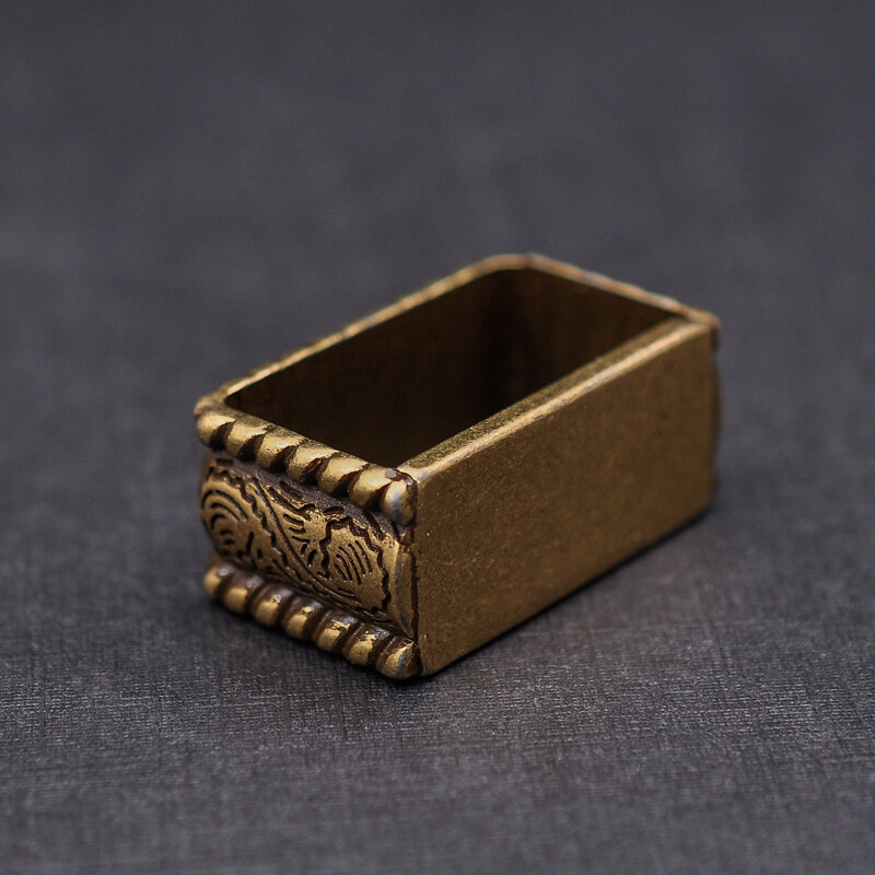Retro Brass Flower Engraved Western Cowboy Belt Buckle Set Fit 25mm Strap