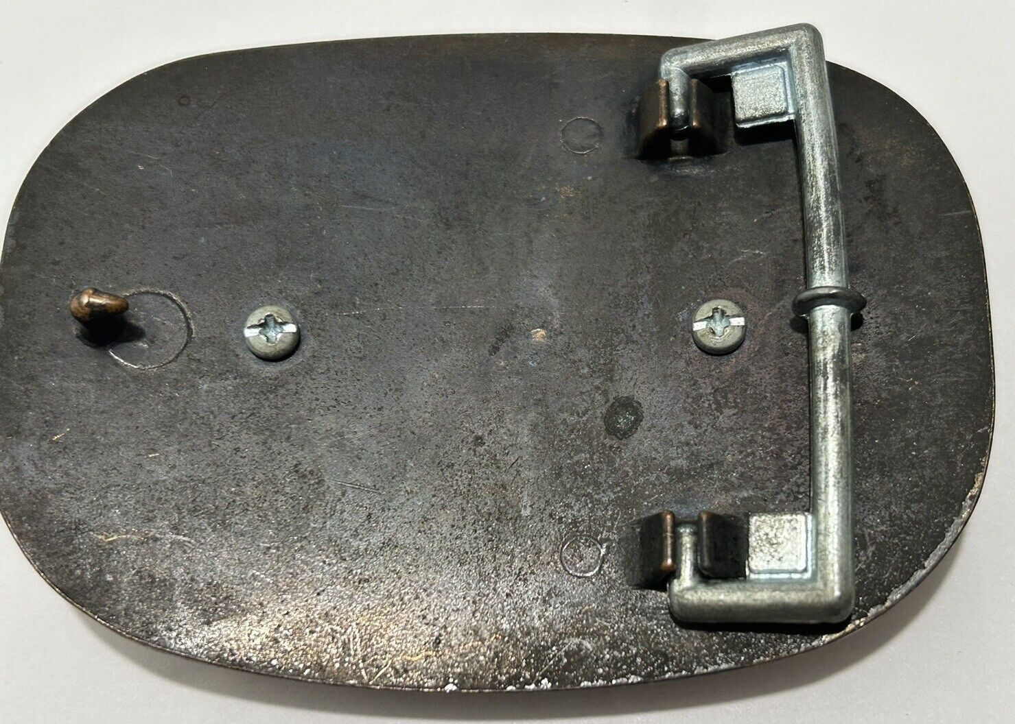 Agate Gemstone Bronze Western Style Belt Buckle, Pre-Owned