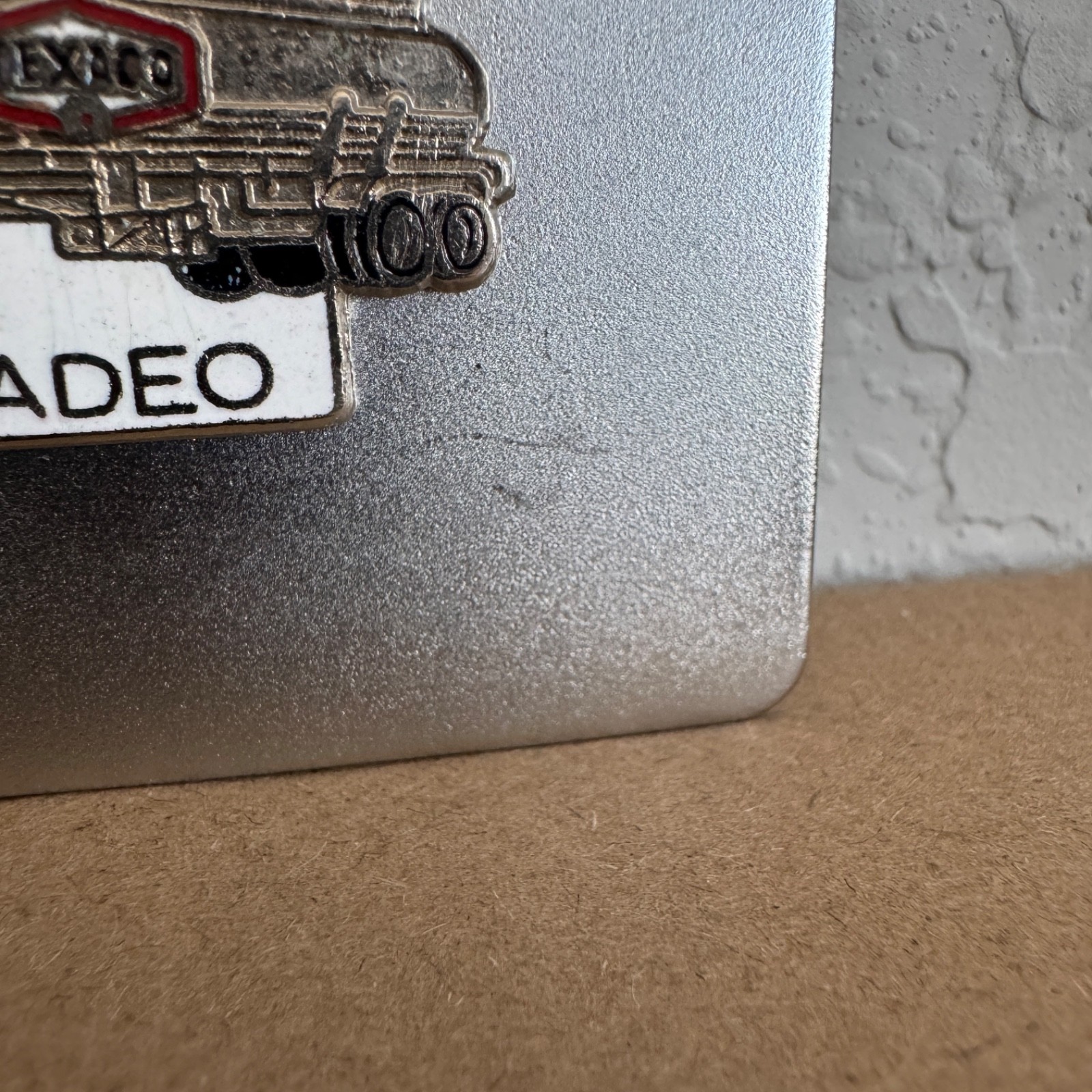 Vintage Texaco Truck Rodeo Silver Metal Belt Buckle