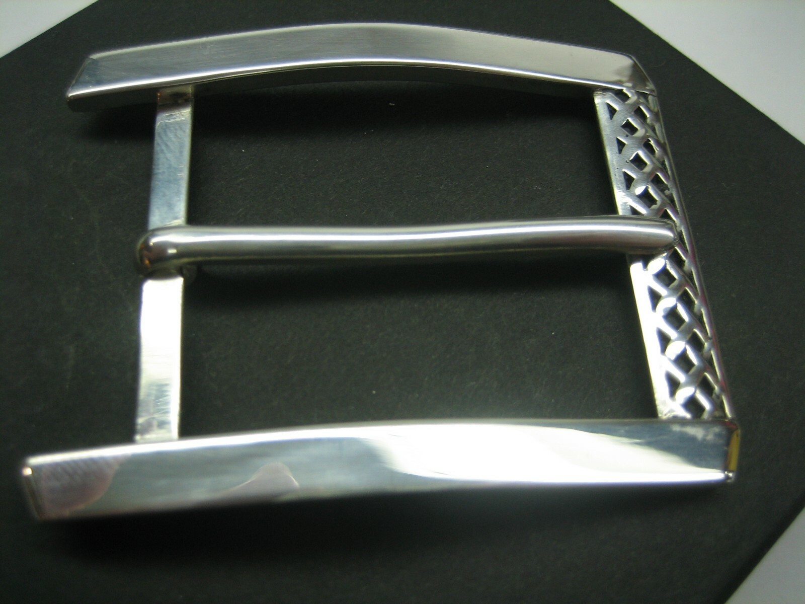 STERLING SILVER 925 BUCKLE WITH GENUINE LIZARD 1.5&Prime; BELT MADE IN U.S.A.