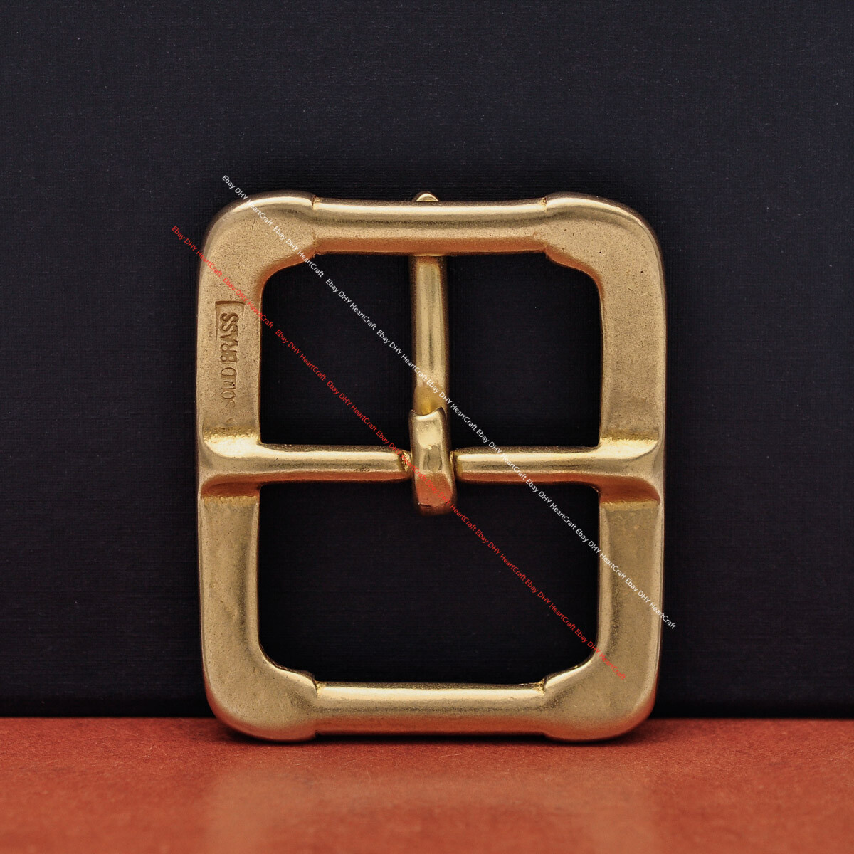 40mm HEAVY DUTY SOLID BRASS COWBOY CENTER BAR BELT BUCKLE LEATHERCRAFTS HARDWARE