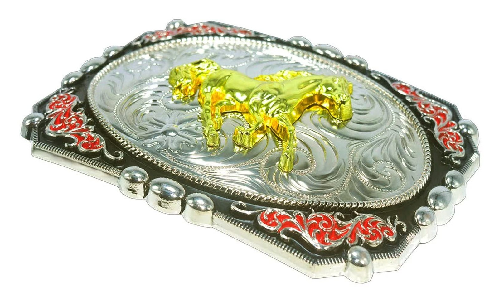 Religion Cross Cowboy Kneeling Prayer And Horse Design Belt Buckle