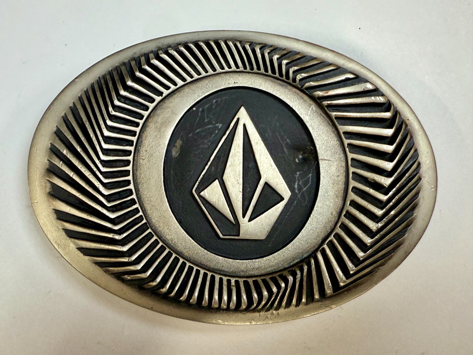 VOLCOM Apparel Company Diamond Logo 90&rsquo;s Metal Cast Original Promo Belt Buckle