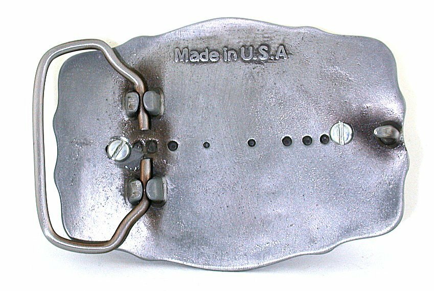 Pewter Silver Color Southwest Western REAL 1922 Peace Silver Dollar Belt Buckle