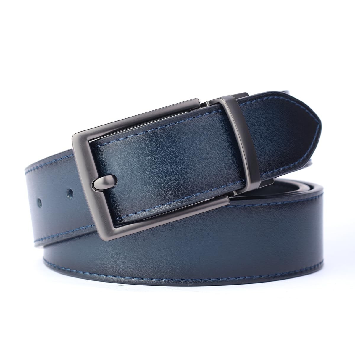 Men&rsquo;s Navy Blue Classic Pin Buckle Belt, Casual & 120cm/47.2inch, Dark