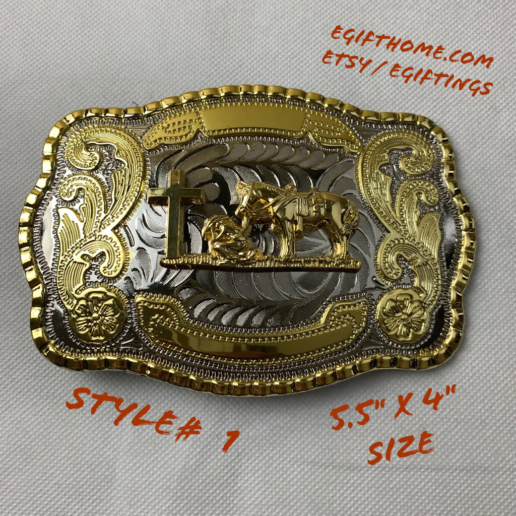 WESTERN LONESTAR TEXAS BELT BUCKLE METAL FASHION ART BRAND NEW 5&Prime; x 4&Prime; & 6&Prime; X 4&Prime;