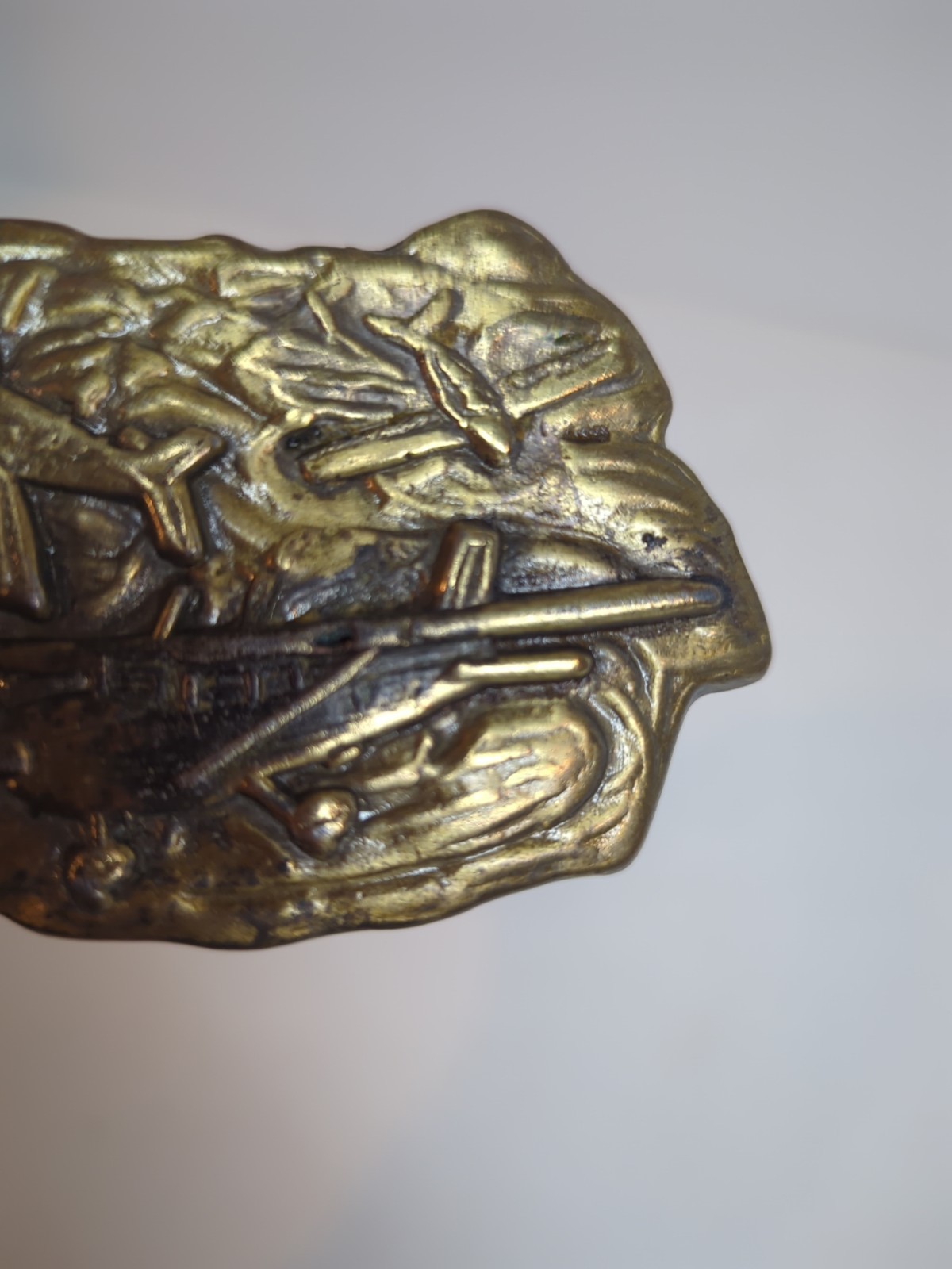 Belt Buckle Aviation Private Prop Airplanes Vtg Metal 3-3/8&Prime; x 2&Prime; wide