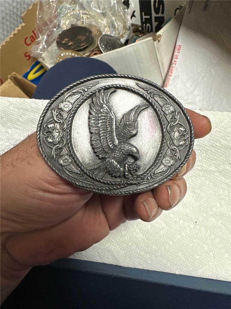 Vintage 1991 Siskiyou Landing Eagle Belt Buckle G-5