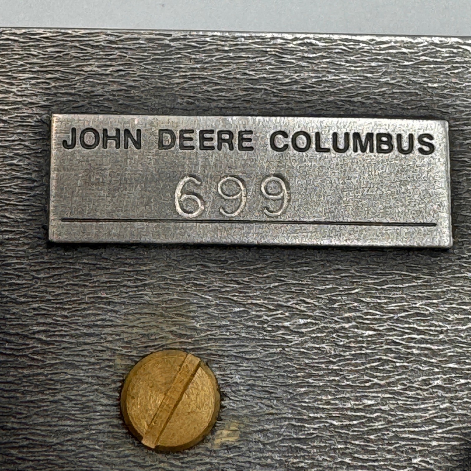 Vintage John Deere 80th Anniversary Belt Buckle Columbus Ohio 1912-1992 #699