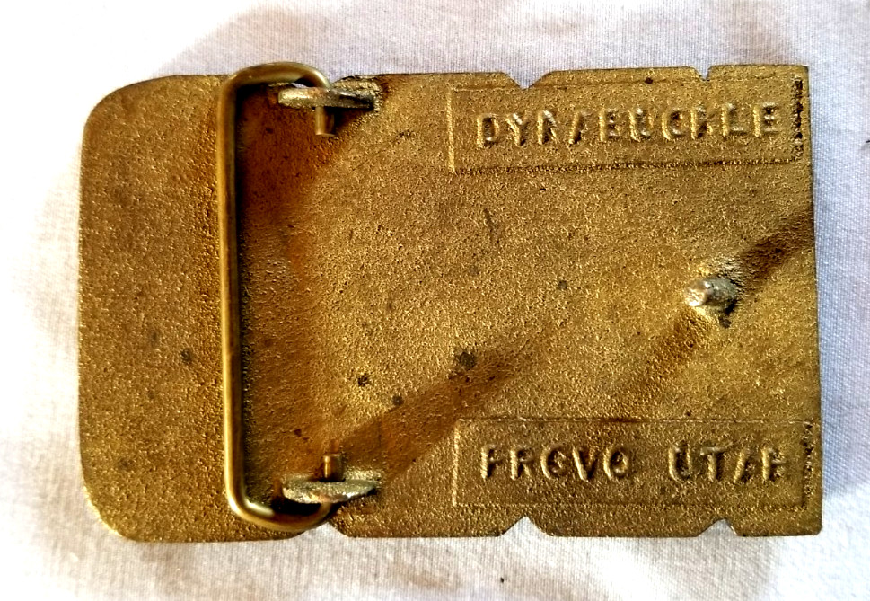 ISCO Brass Union Worker Trade Belt Buckle Provo Utah Dynabuckle VTG Occupations