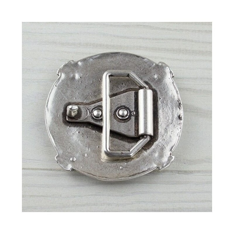 Lifebuoy Belt Buckle Antique Silver Destroyed Look, Maritime Vintage Belt