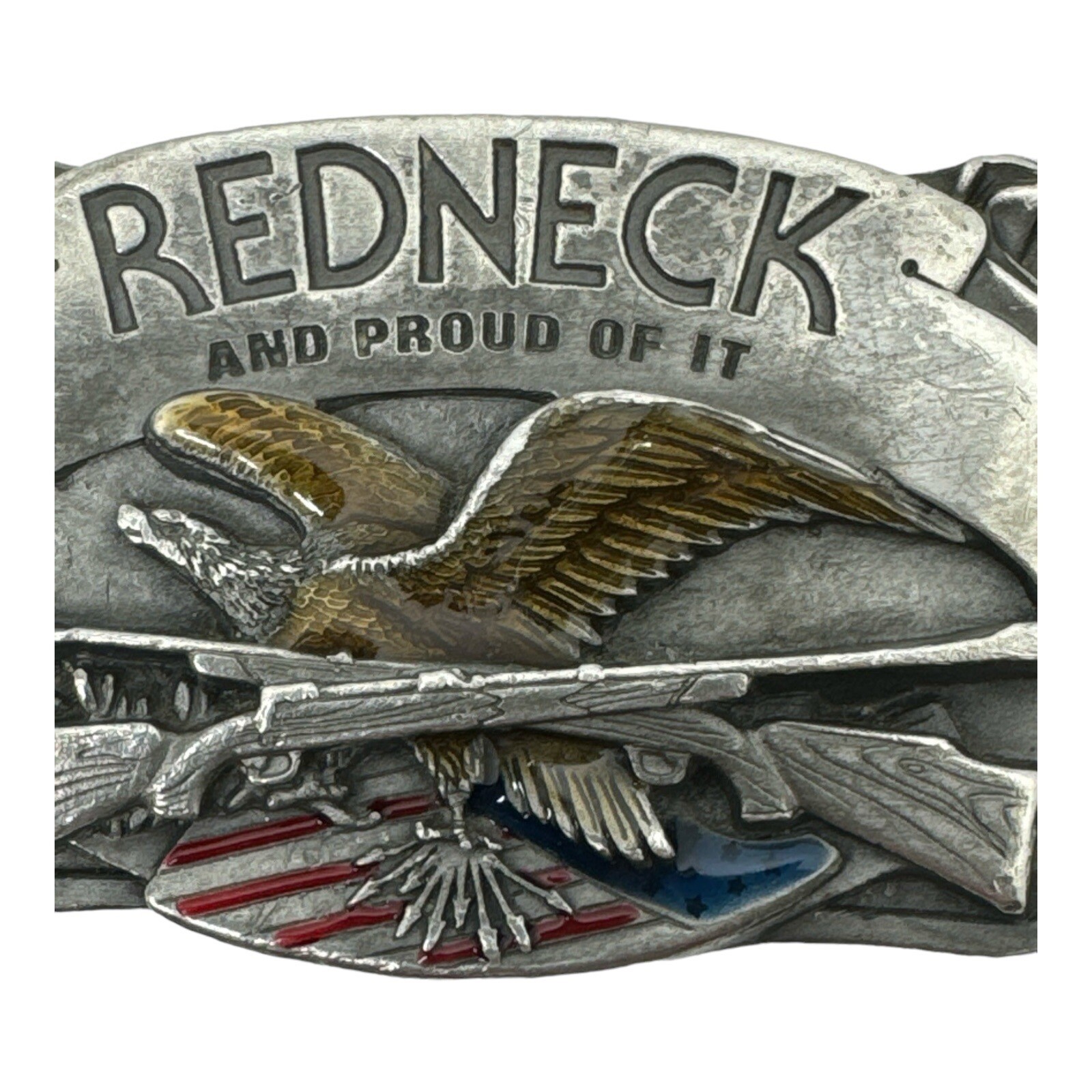 Western Steer Eagle Platinum Color Beauty Cowboy Rodeo Style Belt Buckle .MJ 84