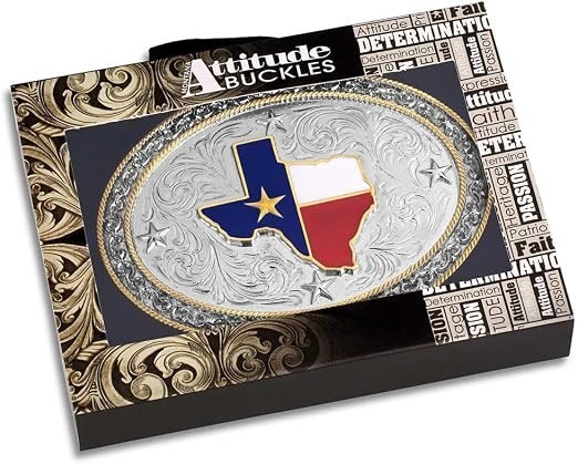 Montana Silversmiths Belt Buckle Lone Star Pride Silver Gold A1082P