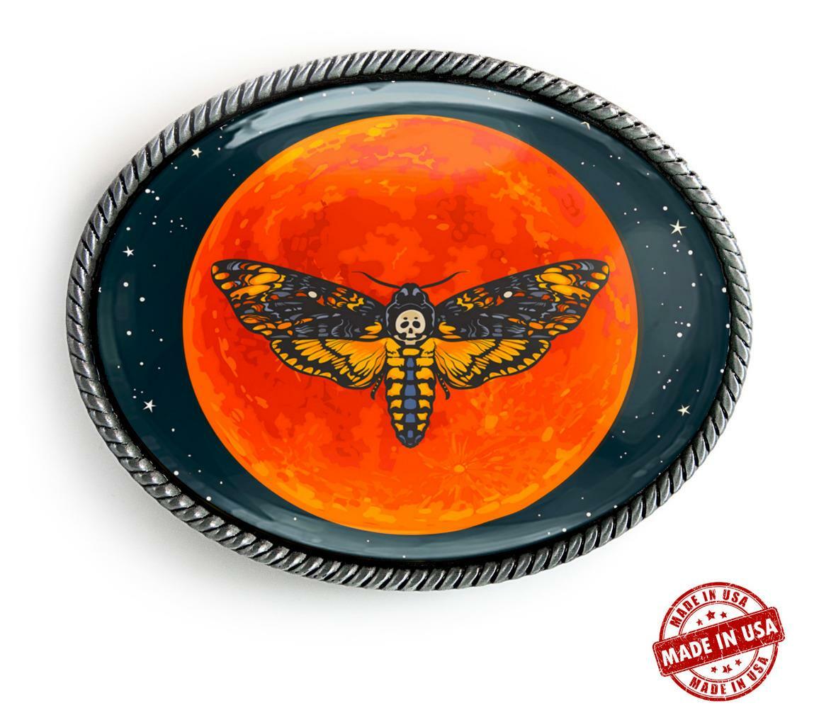 Magic Moon Celestial Alchemy Hawk Moth Handmade Artisan Belt Buckle