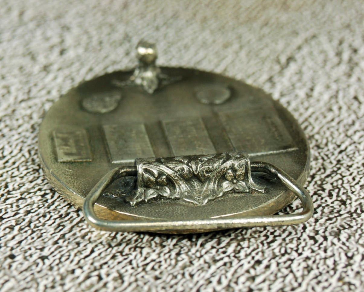 Bergamot Brass vintage Chief Joseph enamel on metal western belt buckle