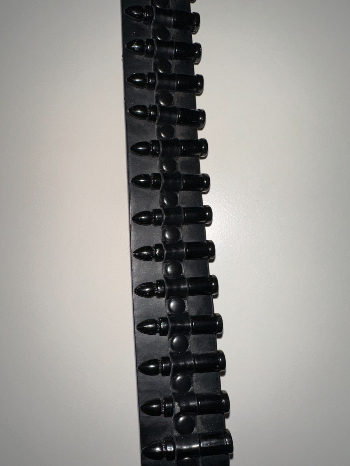 Vintage Style Heavy Metal Bullet Belt with Buckle – Real Leather – 41.5 Inch