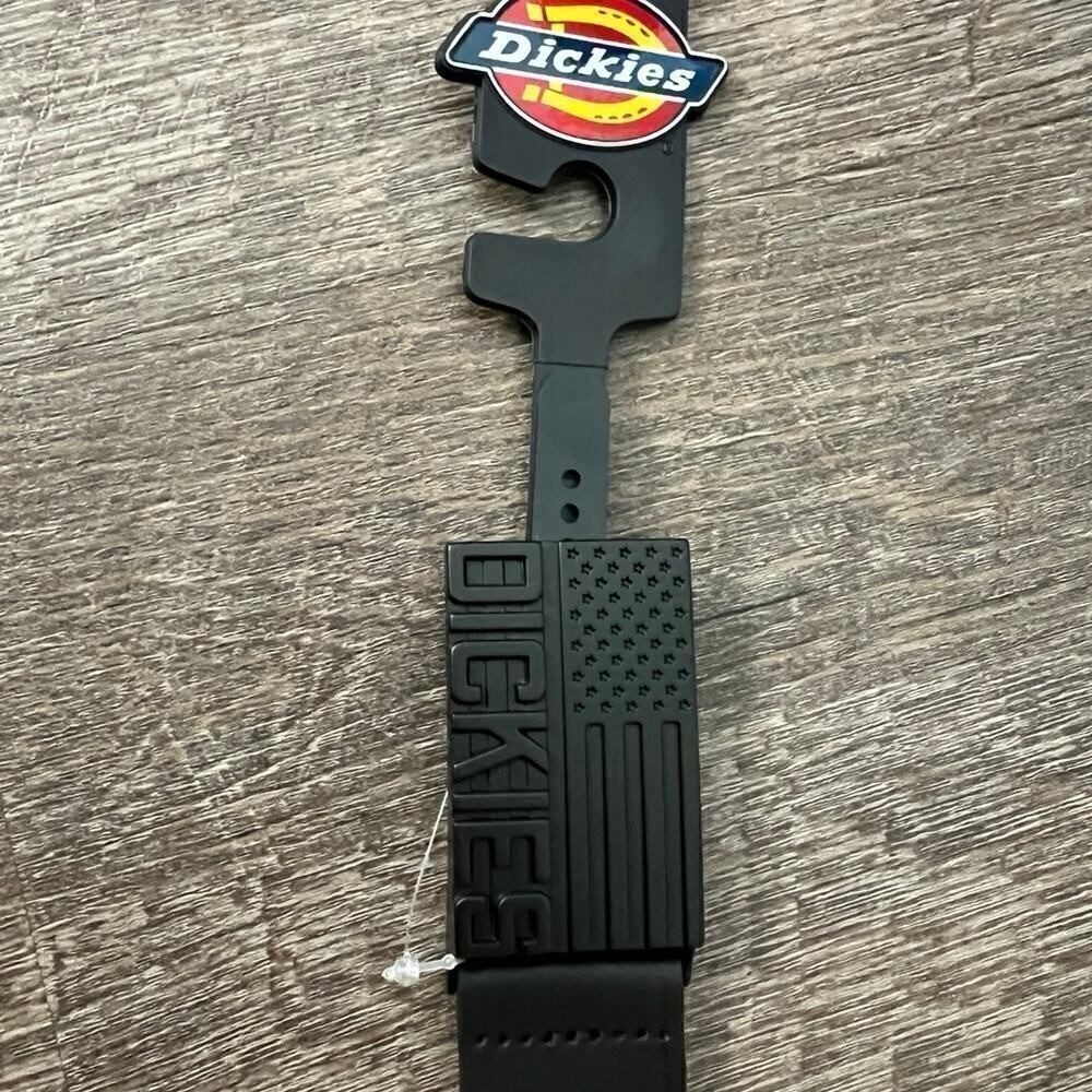 Dickies American Flag Plaque Buckle Casual Leather Belt-Size Medium