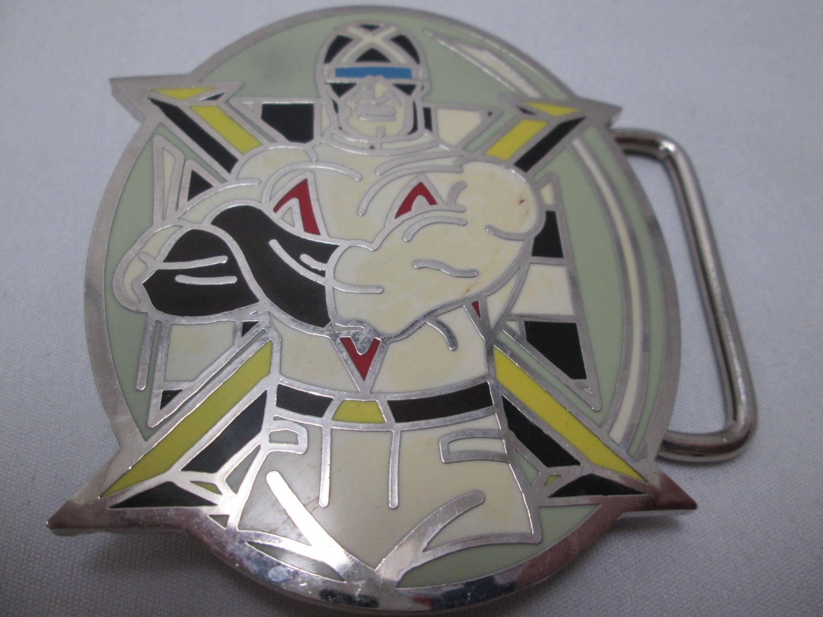 Speed Racer Belt Buckle Racing Theme Enamel 3 in. Oval Cartoon Hero