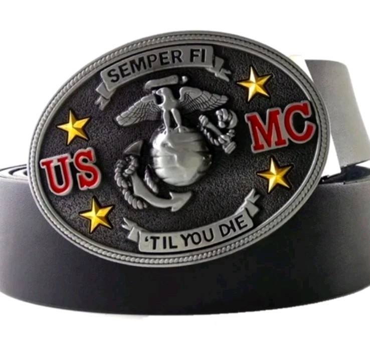 New Marines USMC military Marines Semper fi Belt Buckle