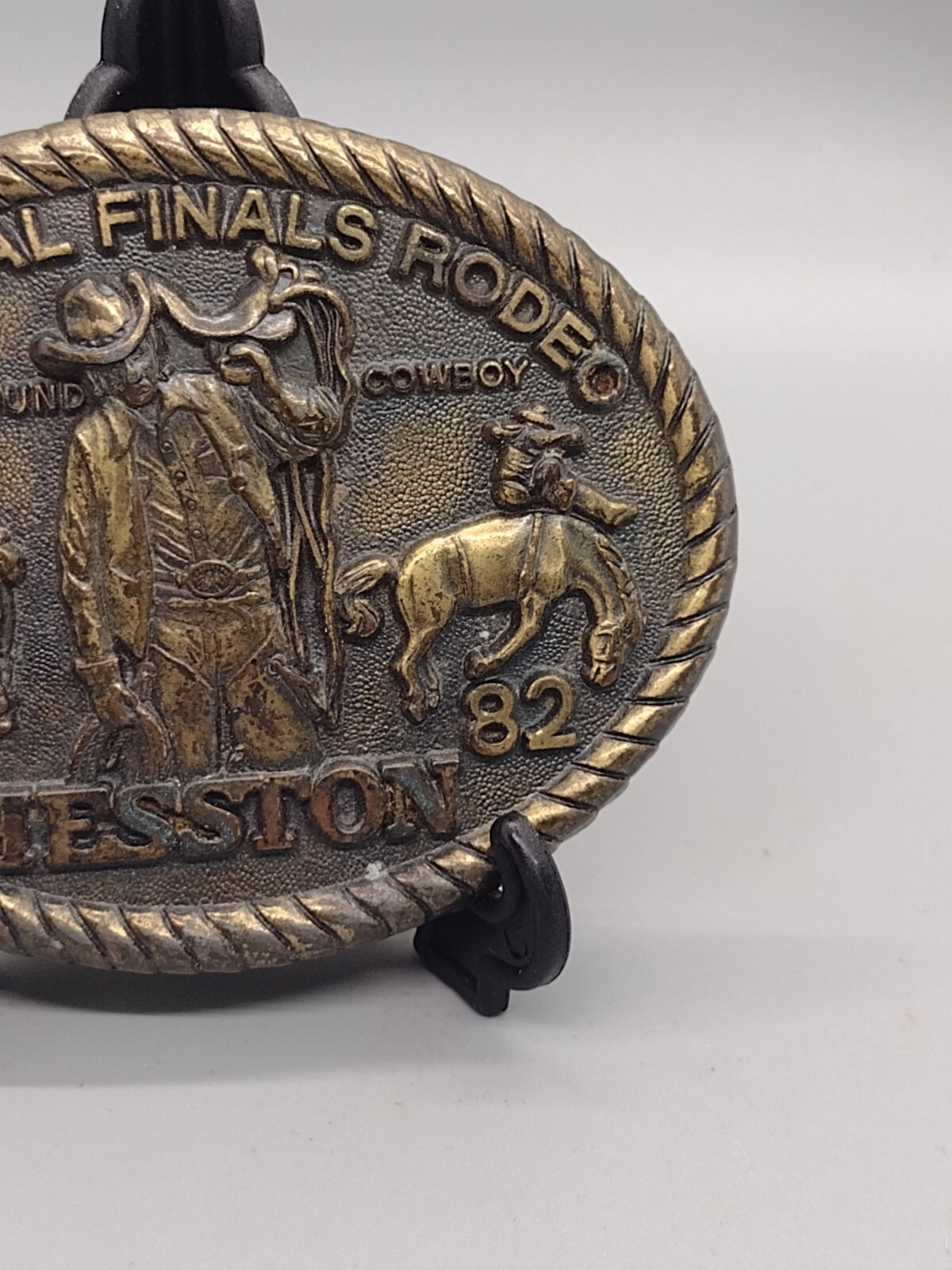 National Finals Rodeo Hesston 1982 NFR Adult Cowboy Buckle