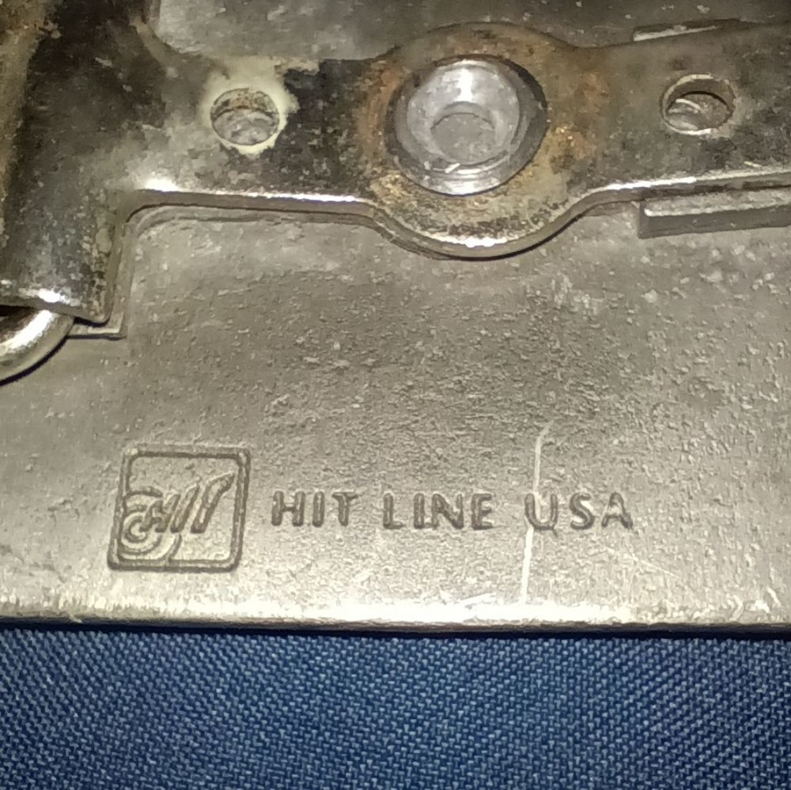Mens Vintage Hit Line USA « The Bull Shop » Pewter Belt Buckle