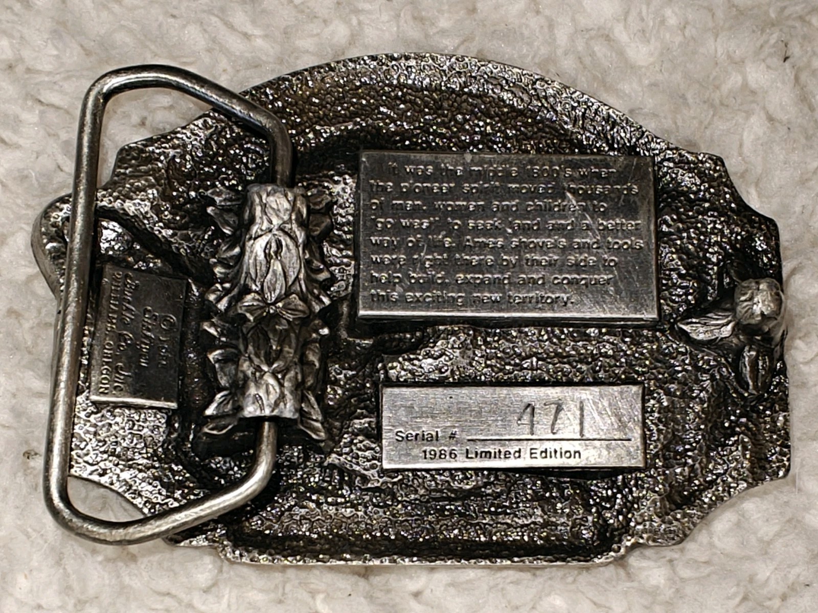 Vintage Gold Rush of 1849 Ames Tools 1985 Siskiyou Buckle Co. Ltd Ed. Pewter
