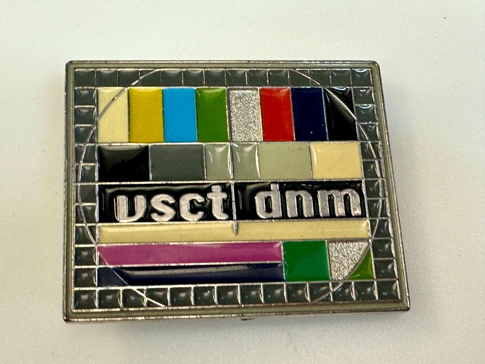 VSCT DNM Digital Print TV No Signal Standby Graphics Broadcast Gear Belt Buckle