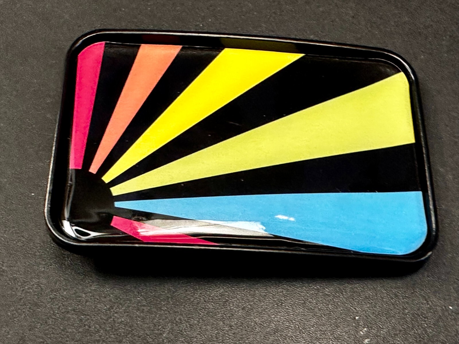 Sunrise Rays Abstract Multicolored Rainbow Sunrays? Rectangular Belt Buckle