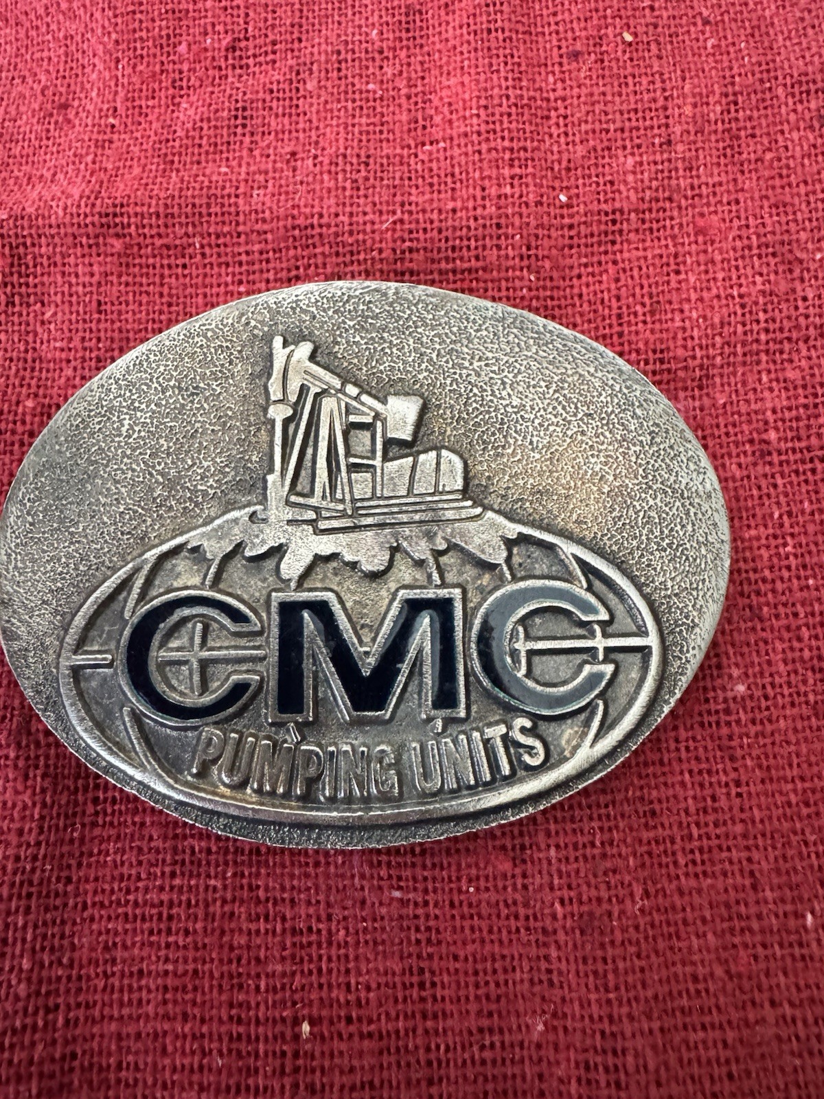 Vintage CMC Pumping Units Oilfield Belt Buckle Oil Pump Jack Colorado Machine
