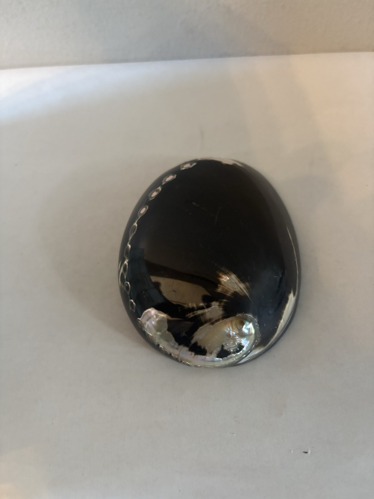 Vintage Polished Black Abalone Shell Belt Buckle by Elite in Fresno, California