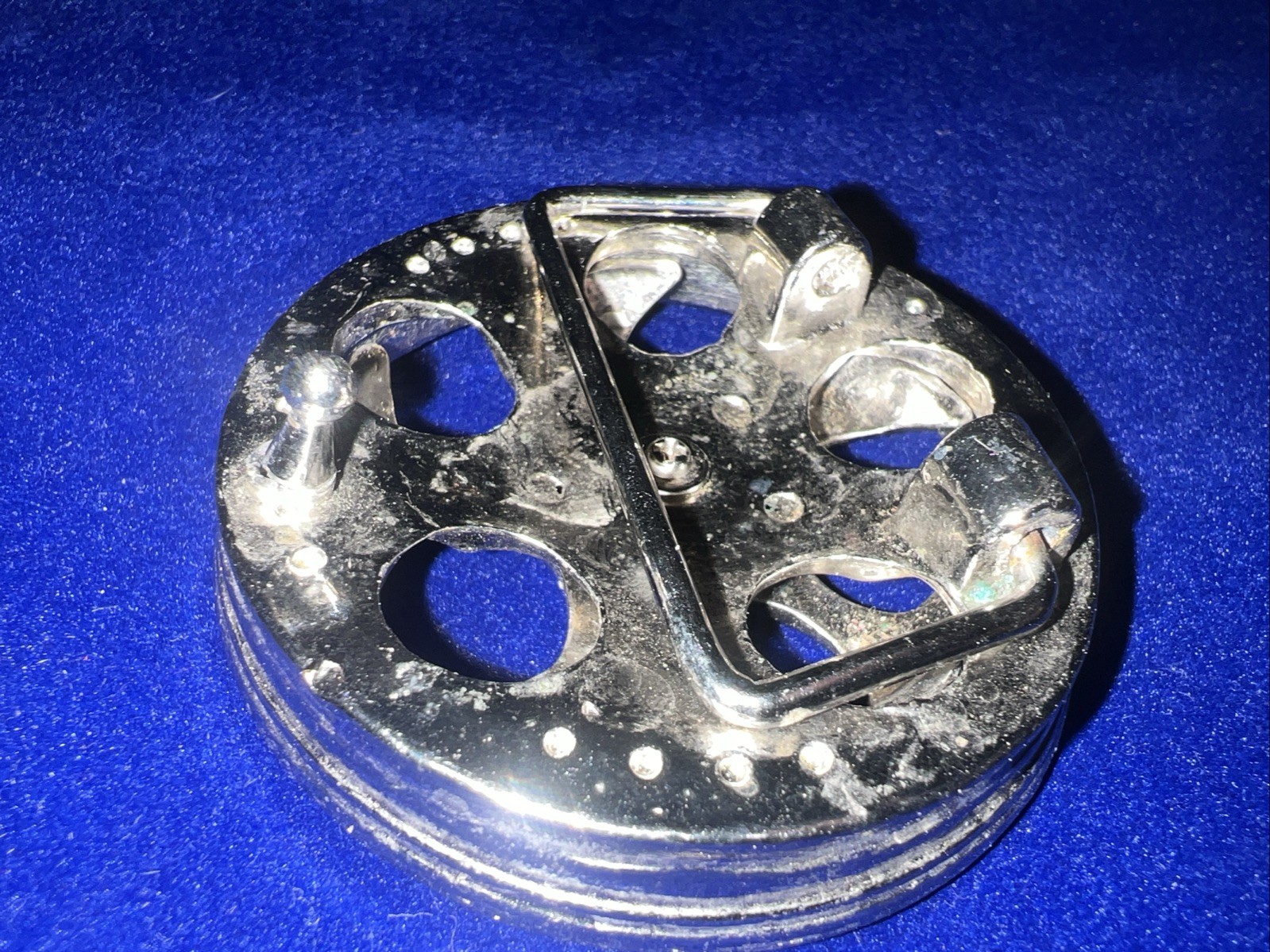 Spinning Rim/ Wheel Chrome Belt Buckle