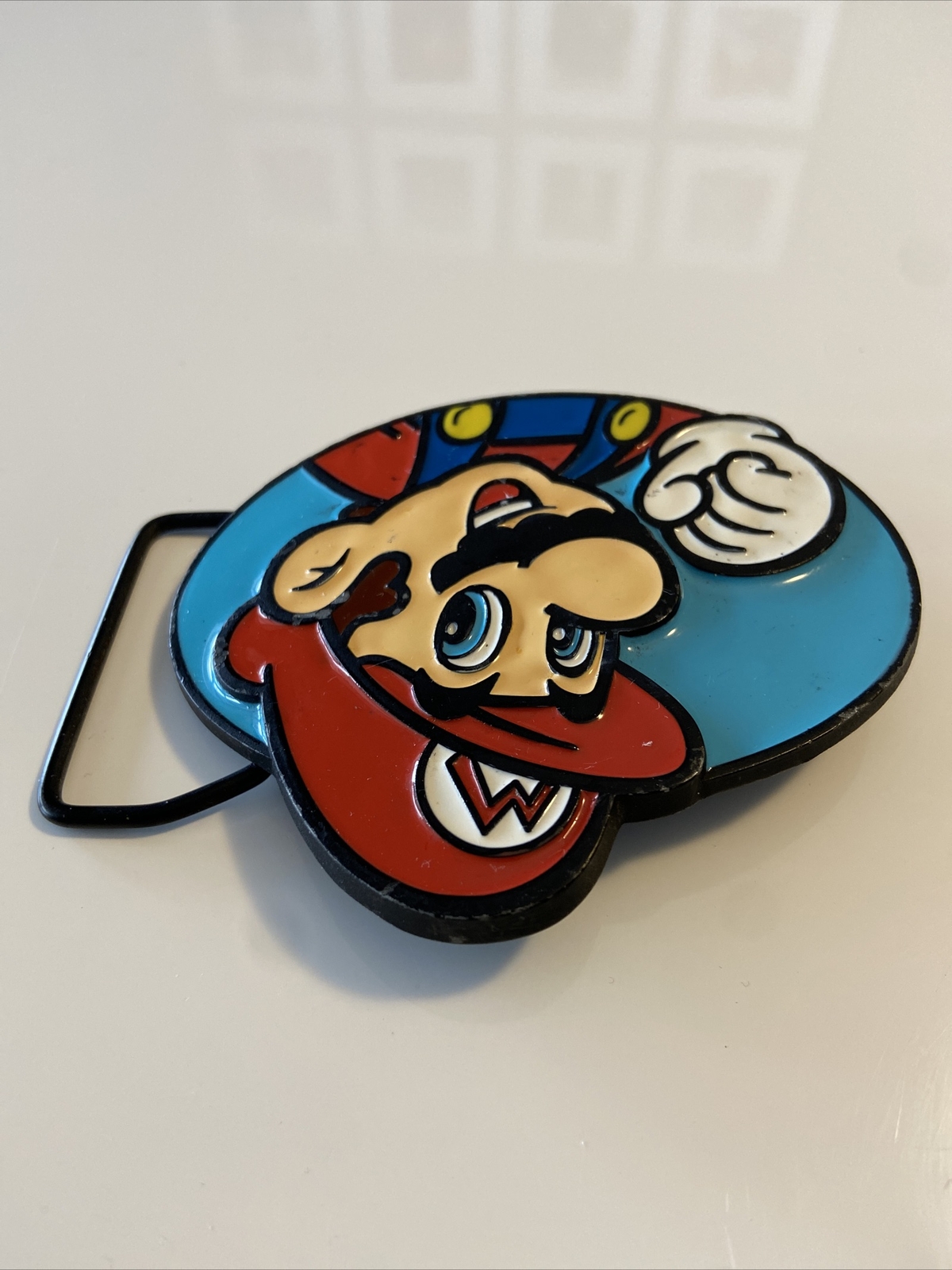Mario Nintendo Super Mario Enamelled Belt Buckle for 1.75&Prime; Belt 3.6&Prime; x 3.2&Prime; Face