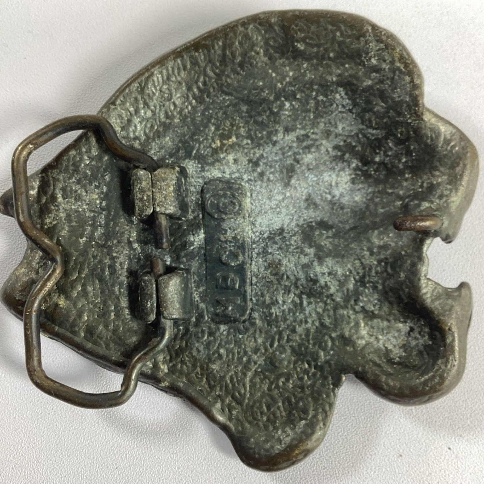 1970s MBCI Mountain Lion Head Brasstone Belt Buckle Vintage