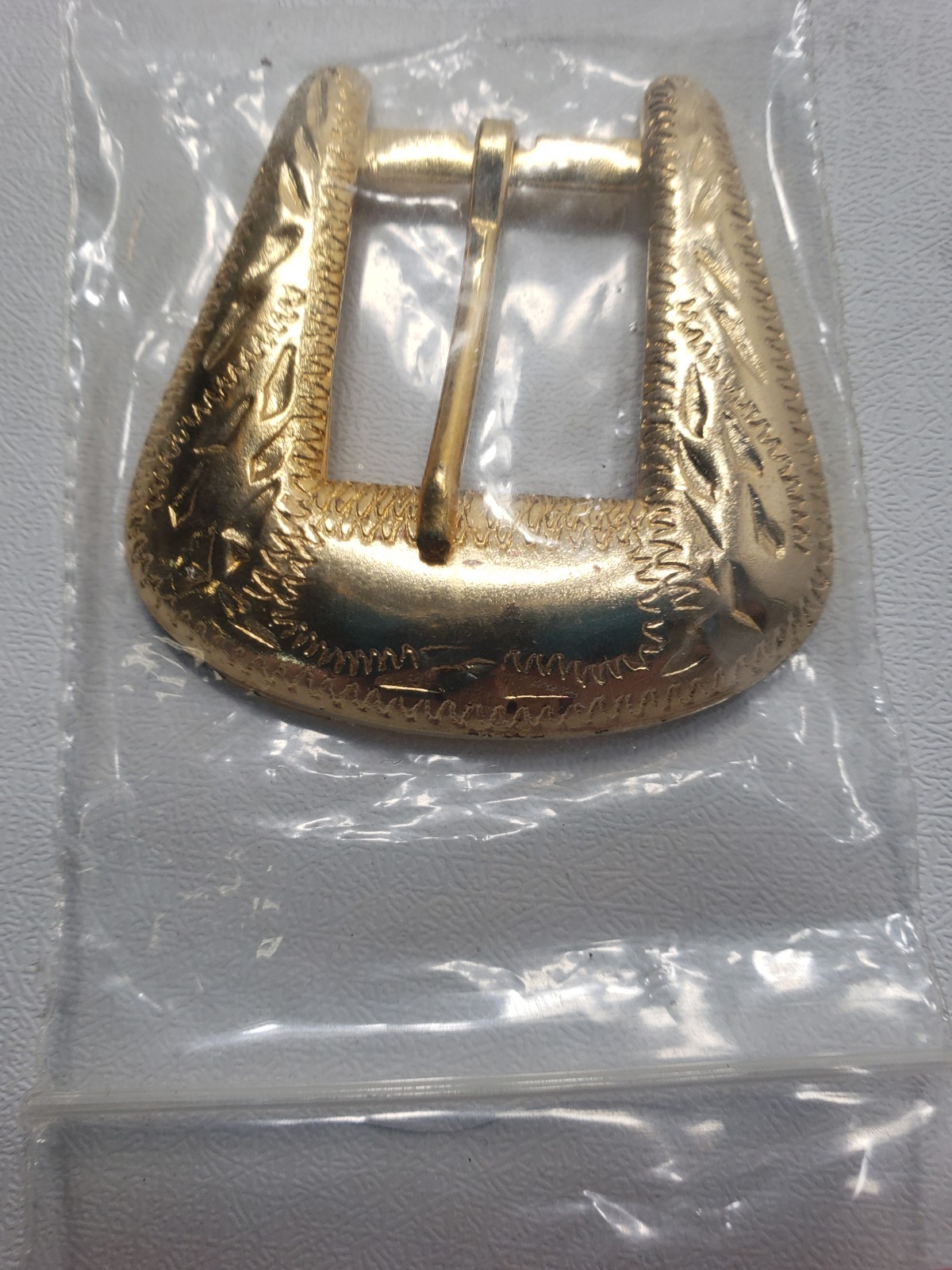 Vintage Crumrine Solid Nickel Silver Ranger Belt Buckle Set 3/4” w/ USA