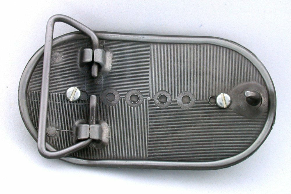 Silver Color Southwest Western Oval Natural Lapis Cabochon Belt Buckle EPBB166