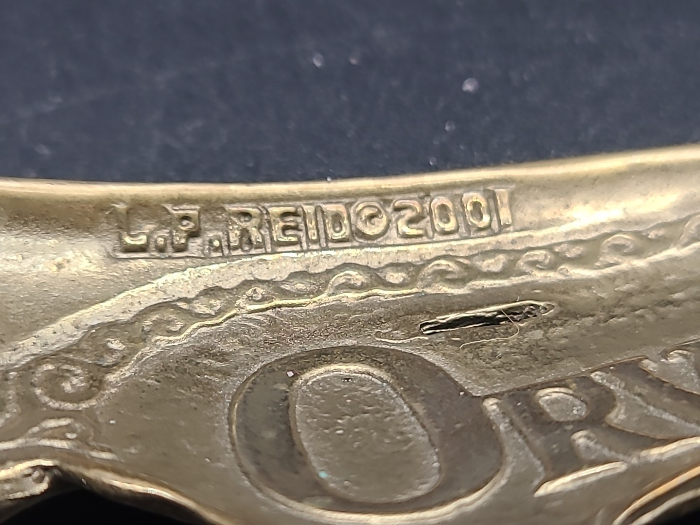 Leonard P. Reid Bronze Labrador Orvis Belt Buckle 2001
