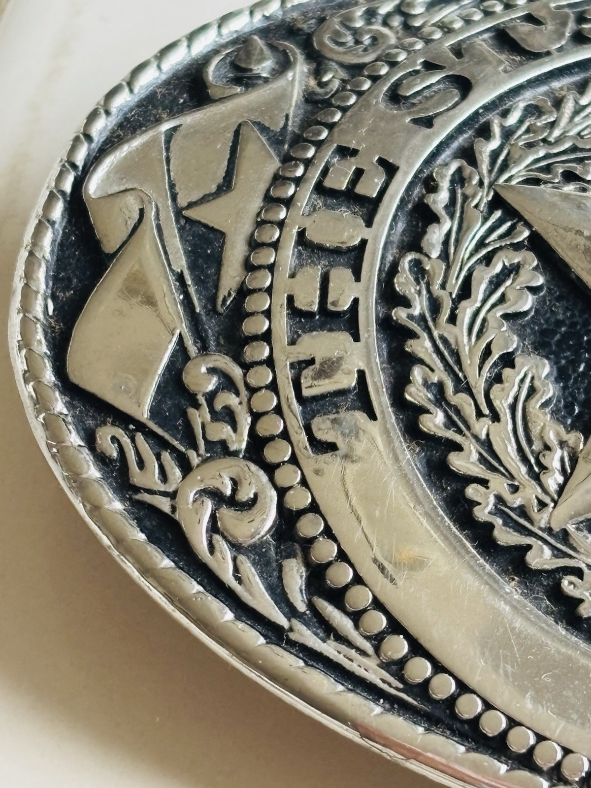 Vintage State Of Texas Belt Buckle 3.5” X 2.5”