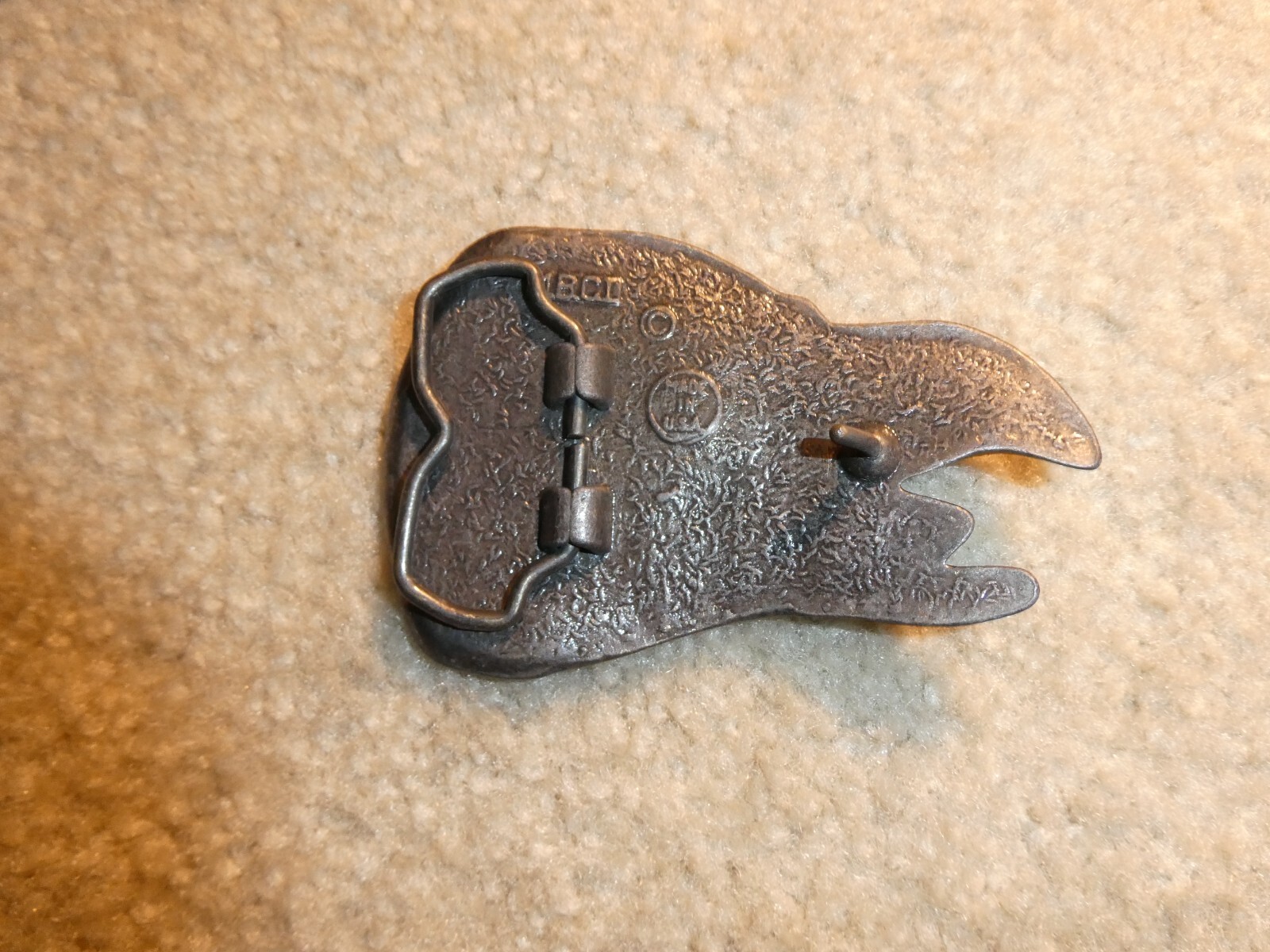 Vintage 1970s Brass MBCI Bald Eagle Head Belt Buckle 3 1/2&Prime; Wide
