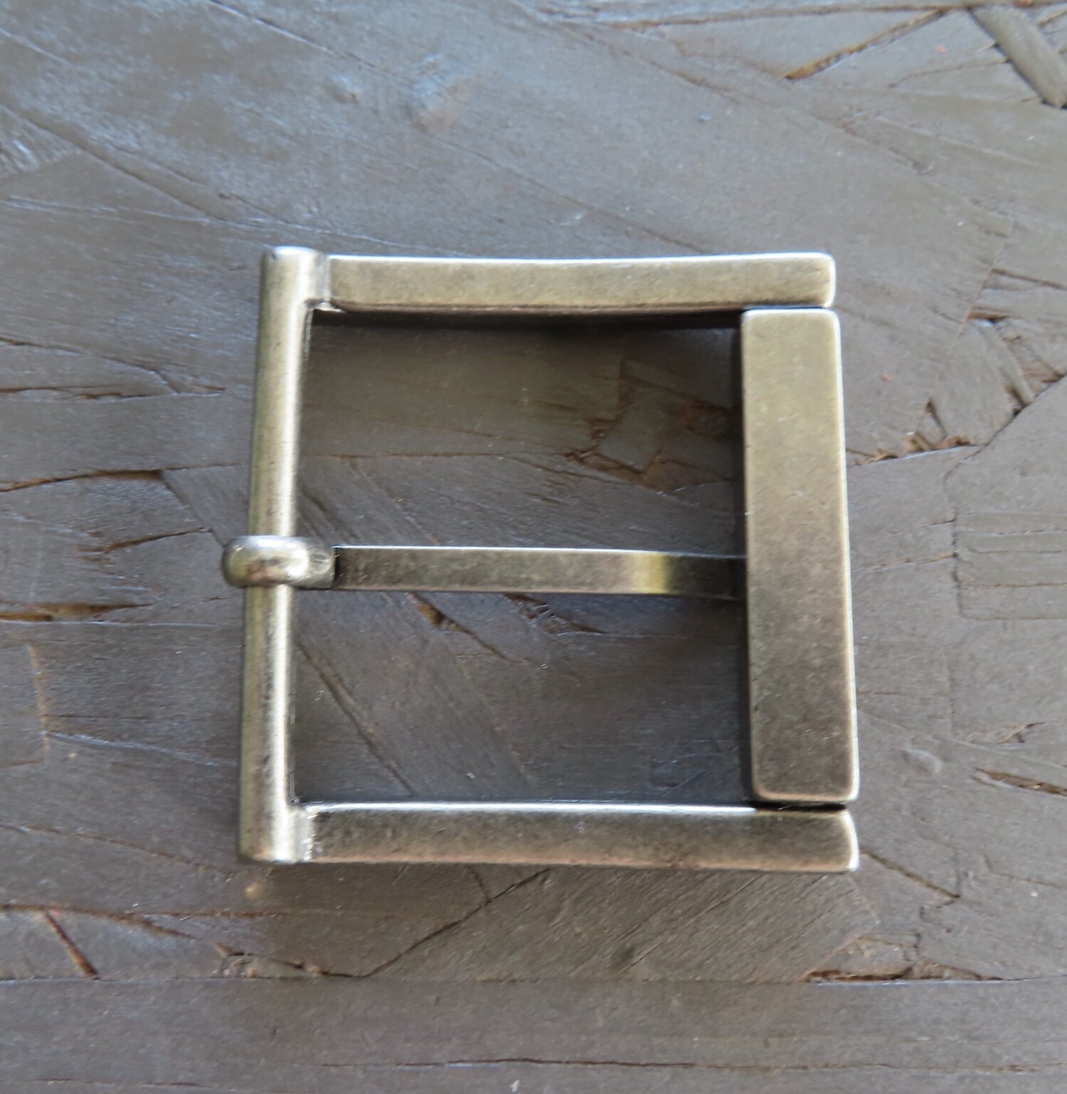 Single Prong Belt Buckle Mens Silver 1.5 Square Roller Replacement Casual Retro
