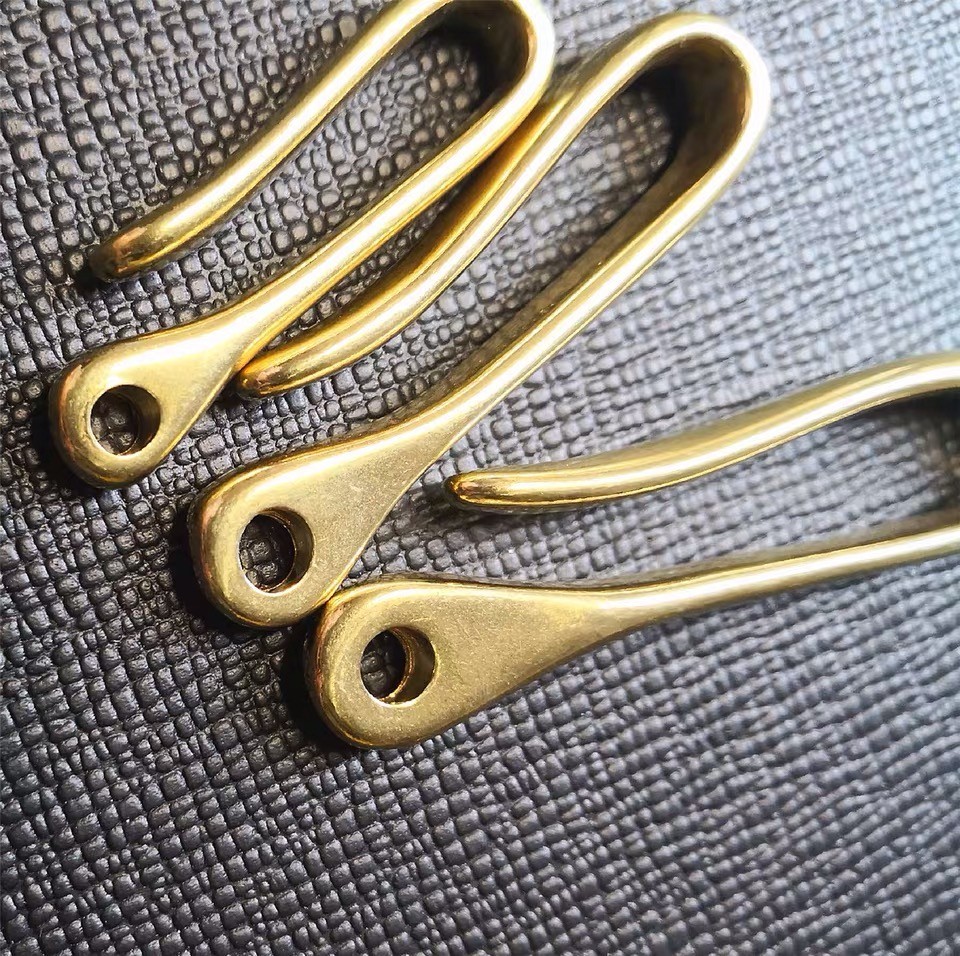 Brass Fish Hook Belt Clip Keychain Holder Key Manager lot