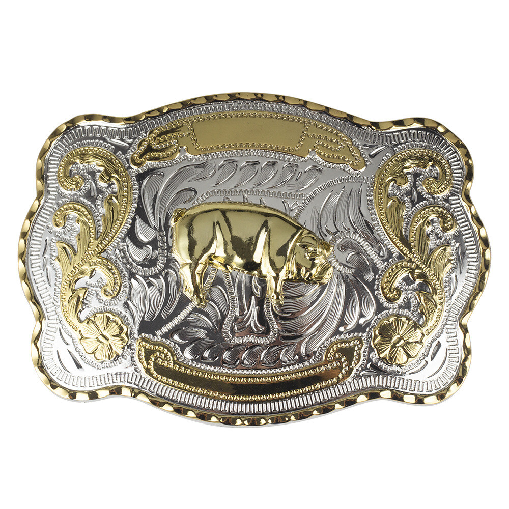 Bull Ride Rodeo Jeans Rock Long Huge Big Cowboy Texas Western Shine Belt Buckle