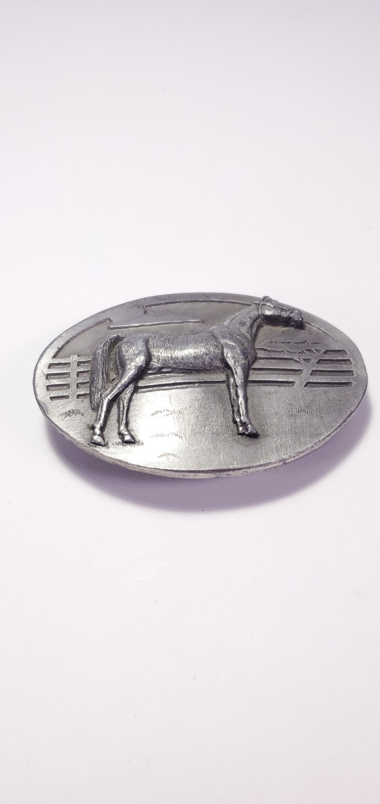 Vintage Cowboy Belt Buckle Arroyo Grande Buckles Co. AG 24 Horse Lovers 1989