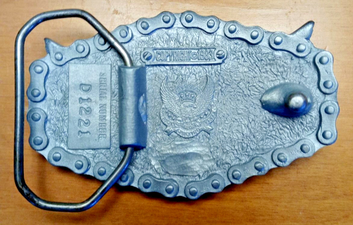 Great American Buckle American Eagle VTG 1983 Enamel Eagle Belt Buckle