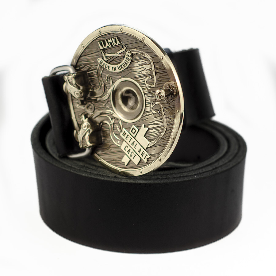German silver belt buckle Viking Shield, warrior buckle, Scandinavian buckle