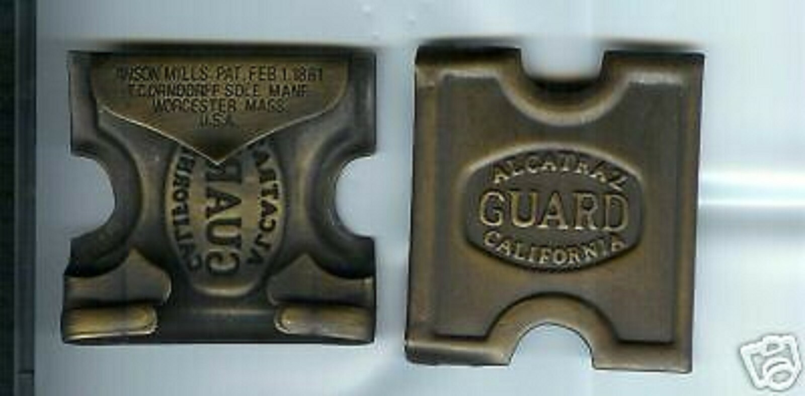 1881 ANSON MILLS ALCATRAZ PRISON BRASS BELT BUCKLE