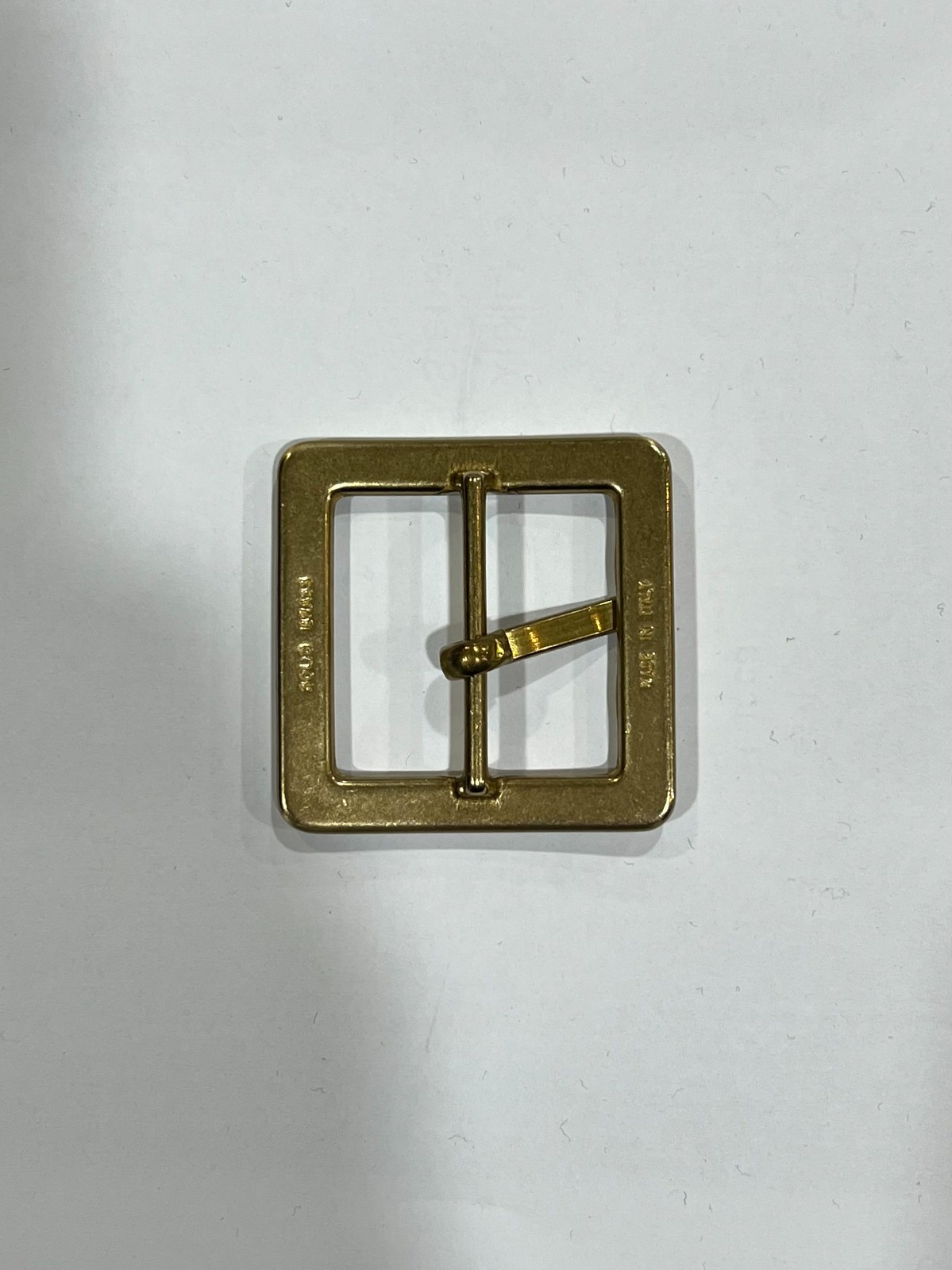 Solid Brass Satin Brass Belt Buckle Made in Italy Fits 1.57&Prime; Belt Strap