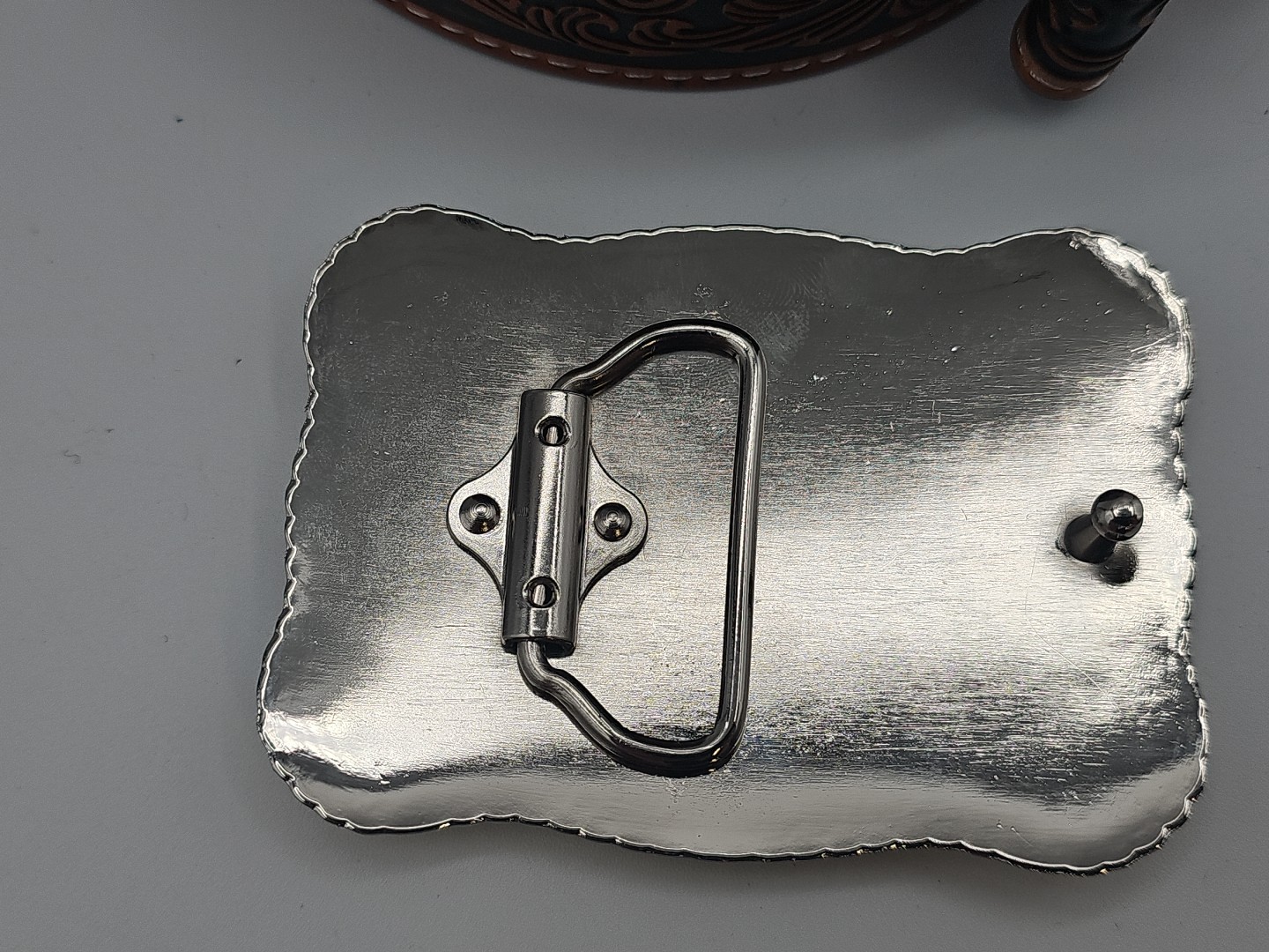Western Style Texas Longhorn Belt Buckle w/ Belt 46in waist