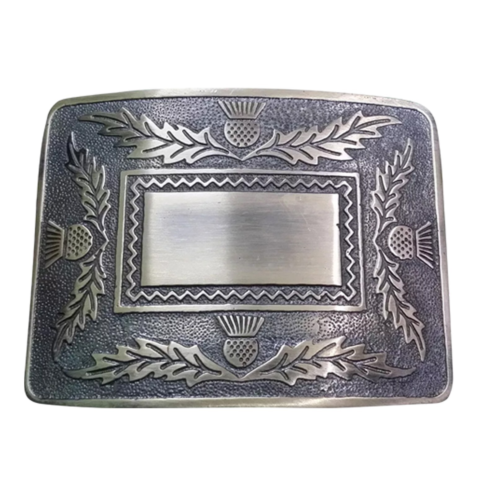 Scottish Antique Kilt Buckle – 4 Thistle Design | Classic Highland Accessory