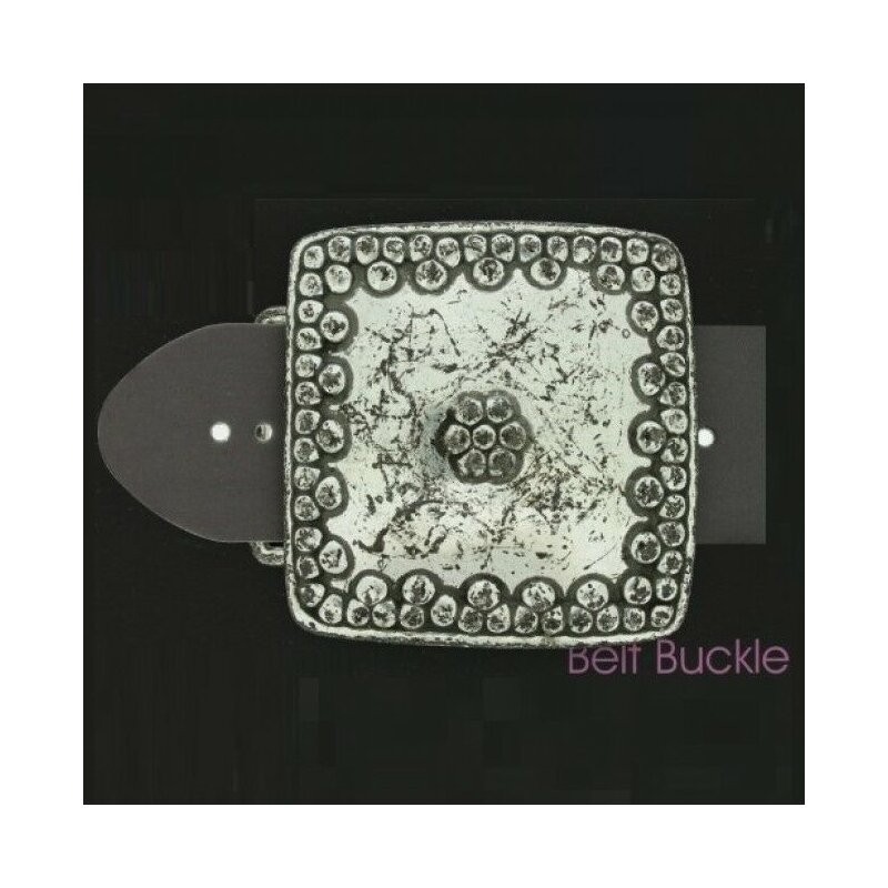 Rectangular Belts Belt Buckle Antique Silver Metal Vintage Rock Biker Grunge Style