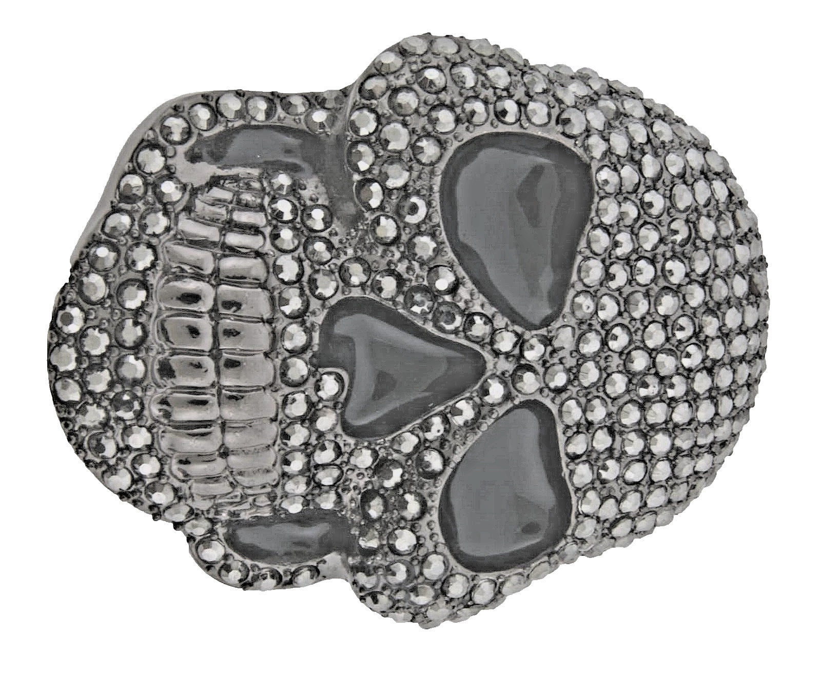 Vintage Skull Belt Buckle Men Pirate Halloween Skeleton Cosplay Bling Gunmetal